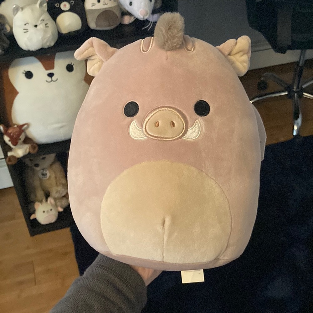 Plush Boar Stuffed Animal Toy - Blush Pink